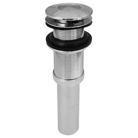 PLUMB PAK Stylewise Pushbutton Sink Drain, 114 in Connection, Brass, Chrome K820-76